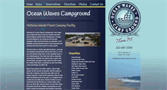 Desktop Screenshot of oceanwavescampground.com